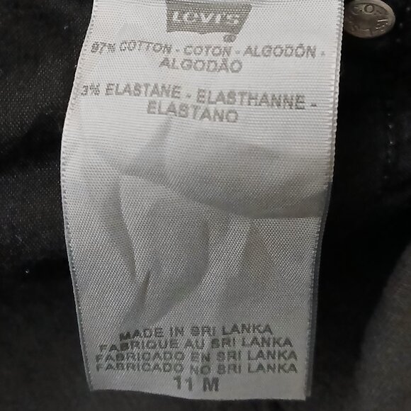 Levi's 535 Legging Jeans Size 11 Marbled Gray Denim Stretch - Picture 10 of 11